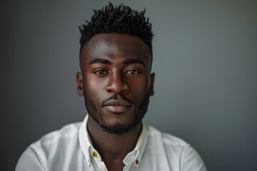 Fototapeta premium Man in White Shirt Looking at Camera