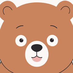 Cute vector illustration of a Bear for children's bedtime stories