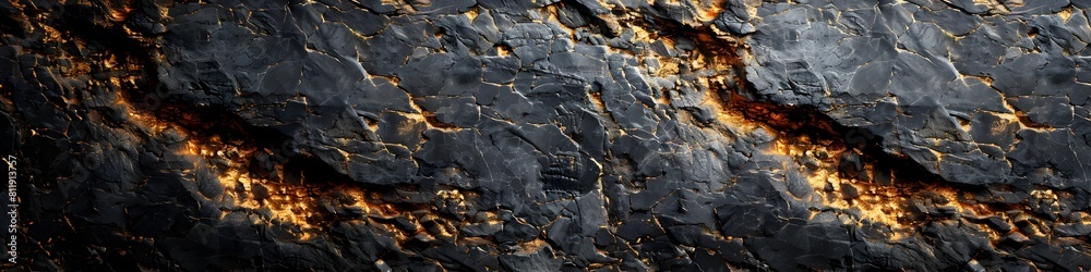 Aufkleber Expansive Dark Marble Texture with Captivating Cracks and Fractures Creating a Stunning Backdrop for Luxury and Premium Designs