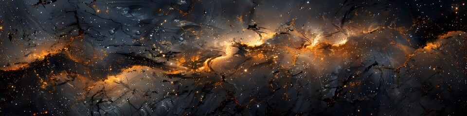 Dramatic Black Marble Texture With Striking Light And Shadow Patterns,Captivating Abstract Mineral Background For Creative Design,Photography And