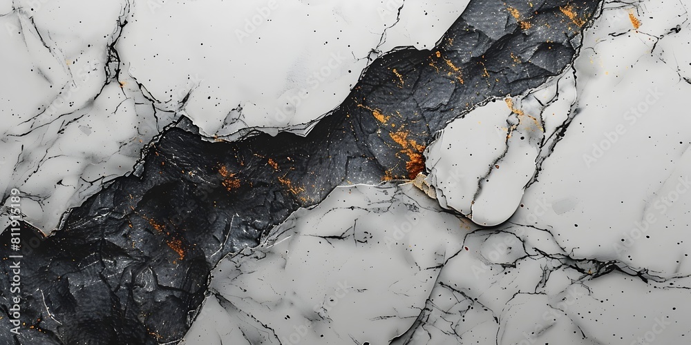 Poster Mesmerizing Monochrome Marble:A Captivating Textural