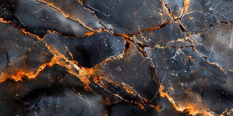 Captivating Dark Marble Texture with Vibrant Gold Veins Showcasing Natural Elegance and Premium