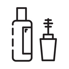Eye Glamour Mascara Line Icon