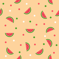 Seamless Summer Watermelon background texture