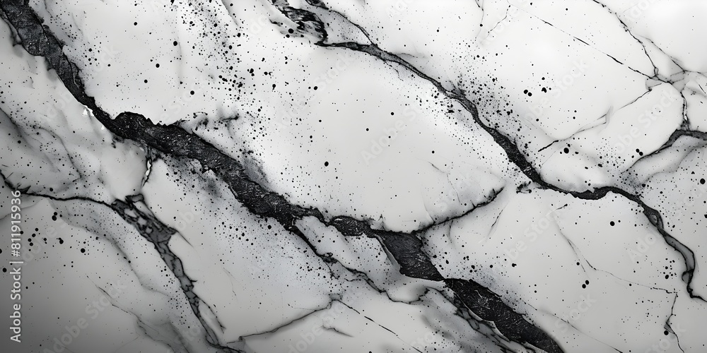 Poster stunning black marble texture with organic patterns and fluid splashes in monochrome tones,creating 