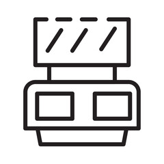 Cosmetic Facial Powder Line Icon