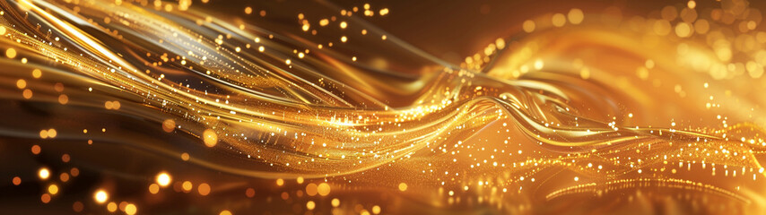 Obraz premium Golden Opportunities: A dynamic illustration capturing the essence of success and wealth in the world of business. Shimmering golden hues symbolize the allure of money and the endless opportunities it