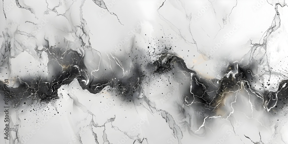 Poster captivating swirls of monochrome marble:a dramatic and mystical abstract background