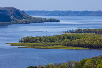 A Scenic View Of The Mississippi River In Spring