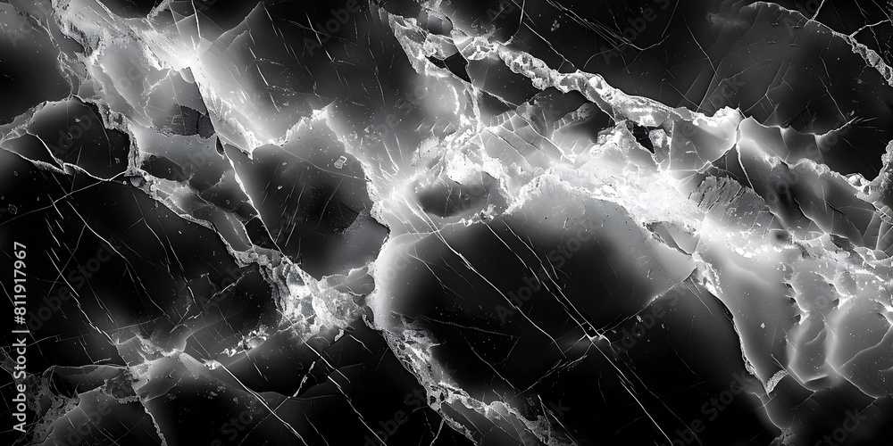 Aufkleber dramatic black marble texture with mesmerizing swirls and intricate patterns