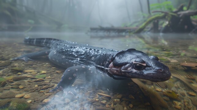 A hellbender is a large, aquatic salamander found in the eastern United States