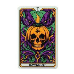 Obraz premium Halloween Animals tarot card