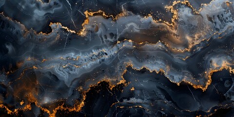 Captivating Marble Texture with Fiery Golden Accents - Dramatic,Moody,and Visually Stunning Background for Luxury Branding,Design,and Advertising