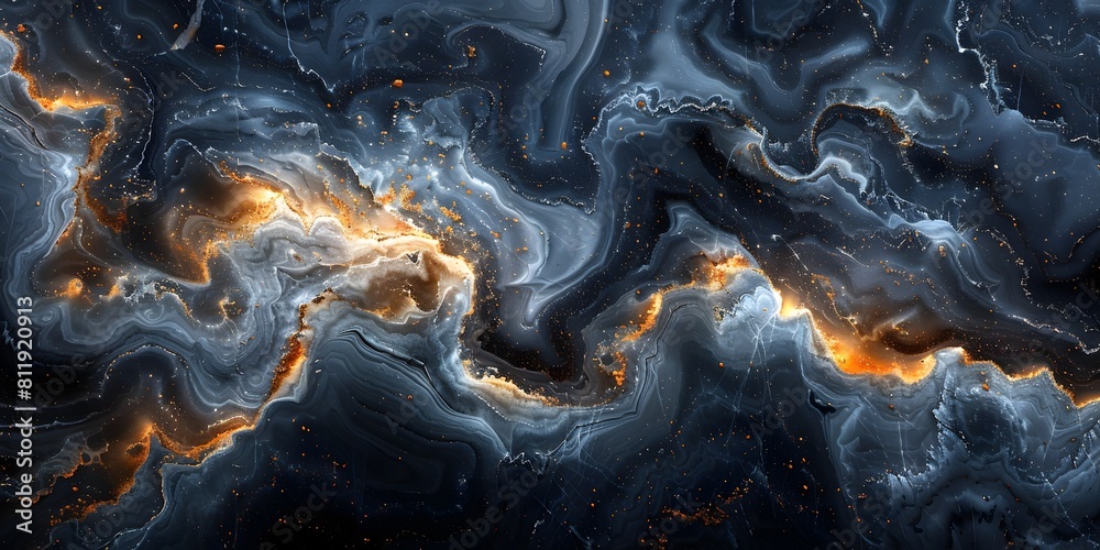 Poster dramatic swirls of ethereal marble textures in mesmerizing digital art display