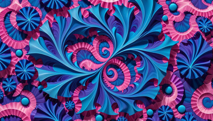 pink fractal pulse abstract violet psychedelic digital design challenging image crinkle blue cut optically hallucinogen colourful geometric decorative hypnotic optical illusion movement motion star