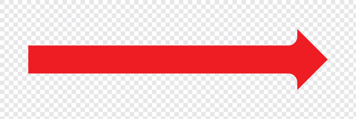 Straight long arrow, left thin line, black cursor, horizontal element, thick pointer vector icon isolated on white background. Simple illustration in eps 10.