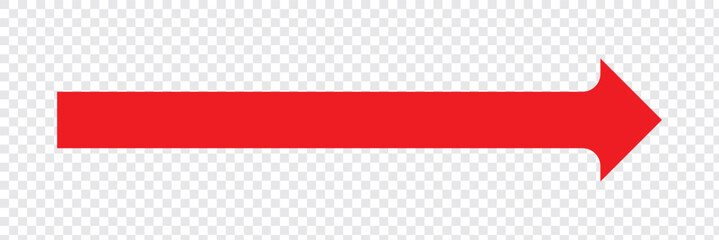 Straight long arrow, left thin line, black cursor, horizontal element, thick pointer vector icon isolated on white background. Simple illustration in eps 10.