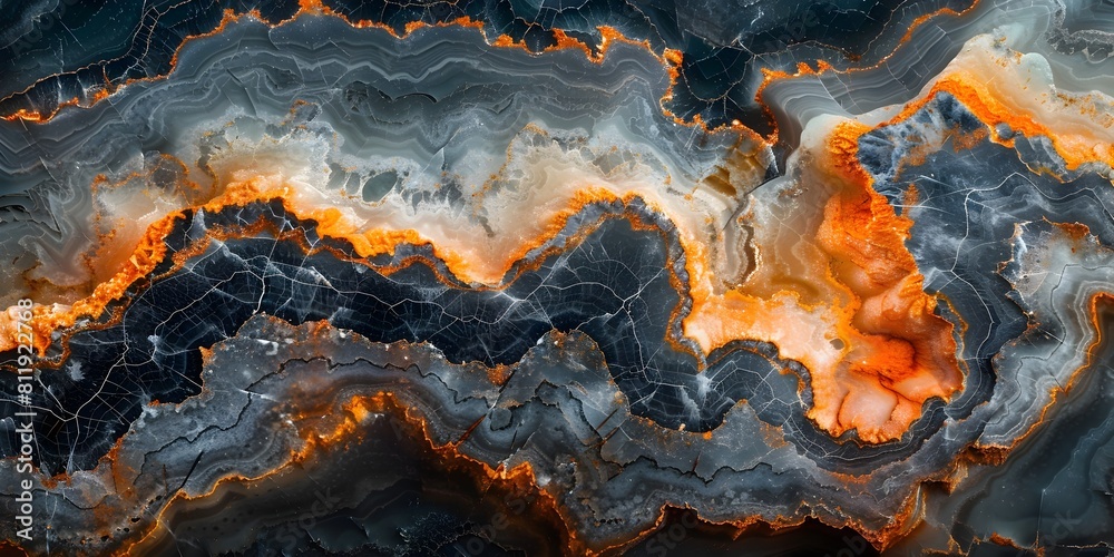 Leinwandbilder captivating fiery marble texture with mesmerizing abstract patterns