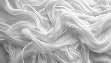 Close-Up of Elegant Silk Fabric with Smooth, Flowing Texture