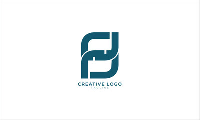 Fototapeta premium FF FS SF Abstract initial monogram letter alphabet logo design