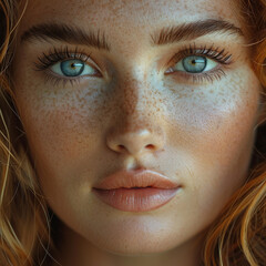 Fototapeta premium Advertising photo, beautiful eyes and eyebrows