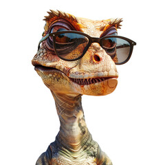 A raptor wearing sunglasses and looking cool.