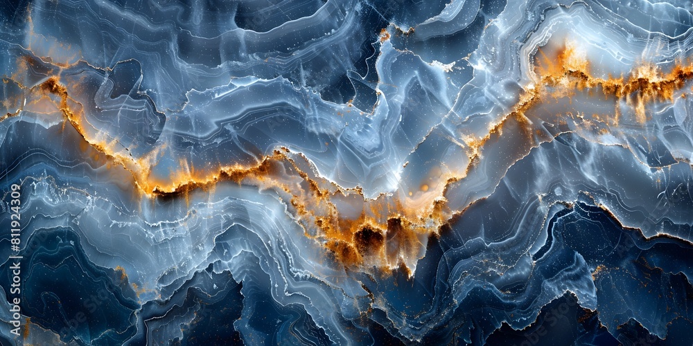 Poster fiery marble textures:mesmerizing abstract patterns of natural stone formations
