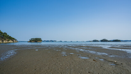 日本三景 松島海岸 引き潮の風景