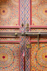 Detail of thai art Marocco's door