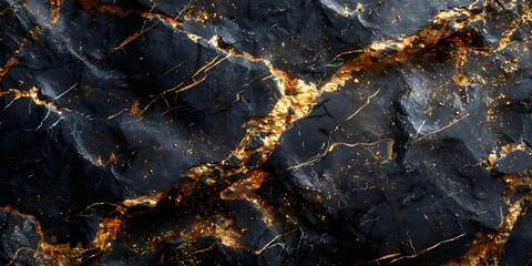 Obraz premium Black marble with golden veins abstract background with natural texture and pattern for graphic design,interior,architecture,creative projects