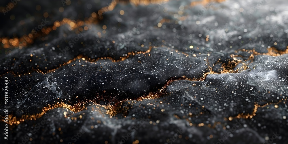 Poster mesmerizing marble masterpiece:swirling cosmic patterns in moody monochrome
