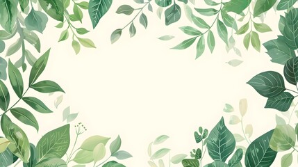 Fototapeta premium Elegant Botanical Foliage Backdrop with Overlapping Leaf Arrangements in Neutral Tones Creating a Serene and Peaceful Nature Inspired Environment