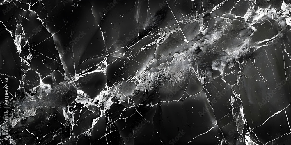 Aufkleber elegant black marble textured background with striking geometric patterns and intricate veining