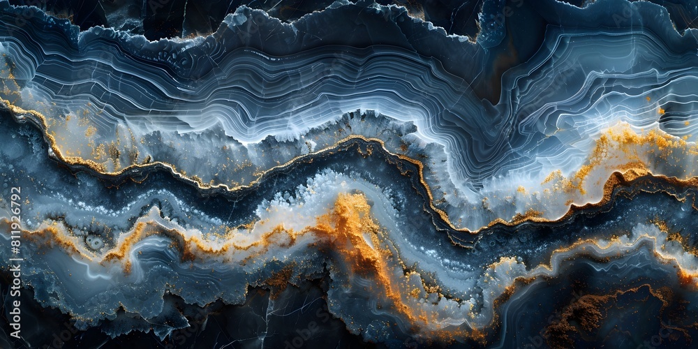 Poster mesmerizing fractured marble backdrop with vibrant swirls and intricate patterns