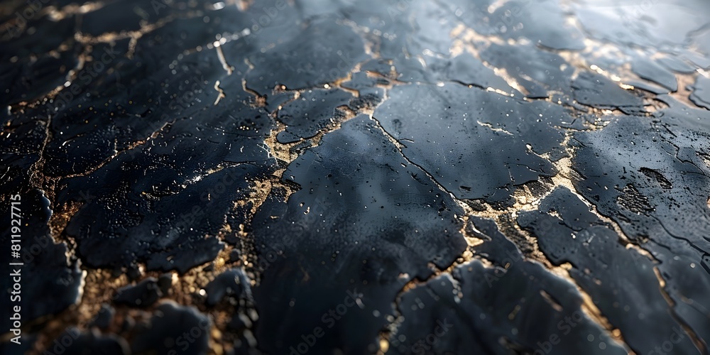 Aufkleber captivating black marble texture with golden veins and intricate patterns