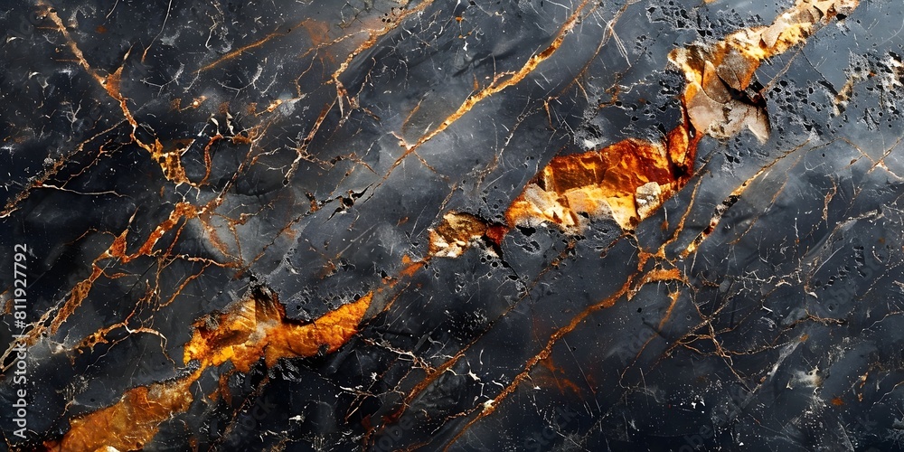 Poster elegant black marble textured background with intricate patterns and veins for premium branding and 