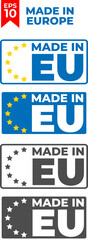 Made in European Union labels, badges and stickers