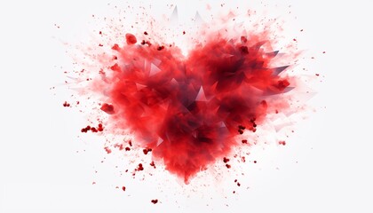 red heart with explosion