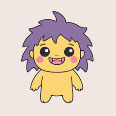 Vector illustration of a cute Monster for toddlers books