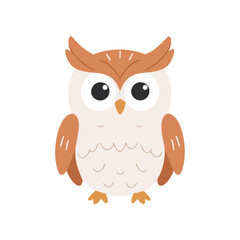 Vector illustration of an adorable Owl for young readers' books