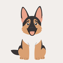 Vector illustration of a charming Dog for toddlers' learning adventures