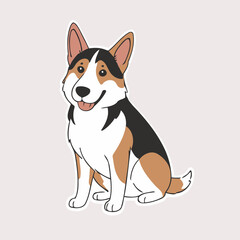 Vector illustration of an adorable Dog for young readers' books