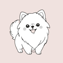 Vector illustration of a delightful Dog for early readers' enjoyment