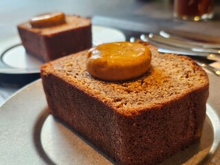 Delicious bread on a plate