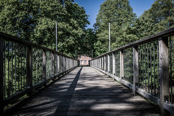 Obraz premium Holzstegidylle Bleckede