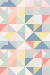 A subtle pastel-hued geometric print featuring a distressed artistic style, created through Generative AI technology.
