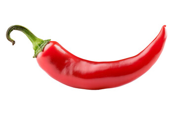 Red hot chili pepper isolated on  transparent background