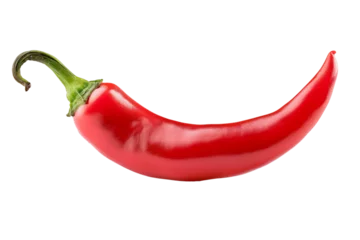 Red hot chili pepper isolated on  transparent background