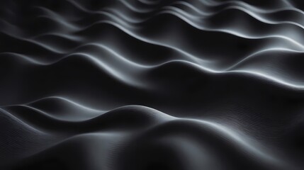 Fototapeta premium Black wavy background. Generative AI, Generative, AI