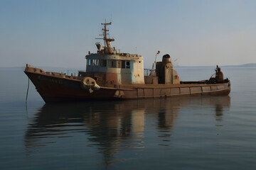Fototapeta premium fishing boat in the sea
